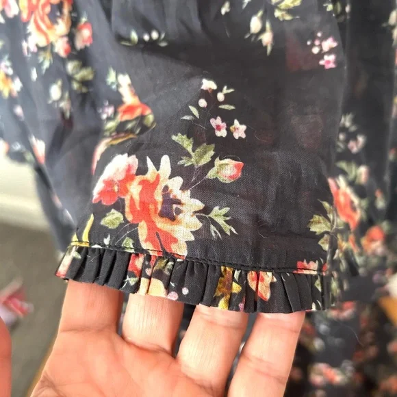 V. CHAPMAN Floral Black Tiered Catarina Maxi Dress Size 6 NWT - Picture 6 of 8